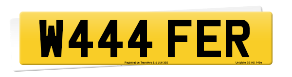 Registration number W444 FER